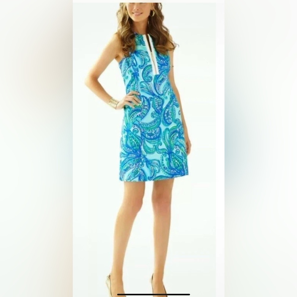 Lilly Pulitzer Penelope Shift Dress Poolside Blue Keep It Current size 4